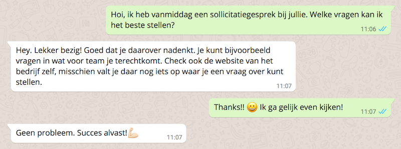 WhatsApp conversation WhatsApp conversation